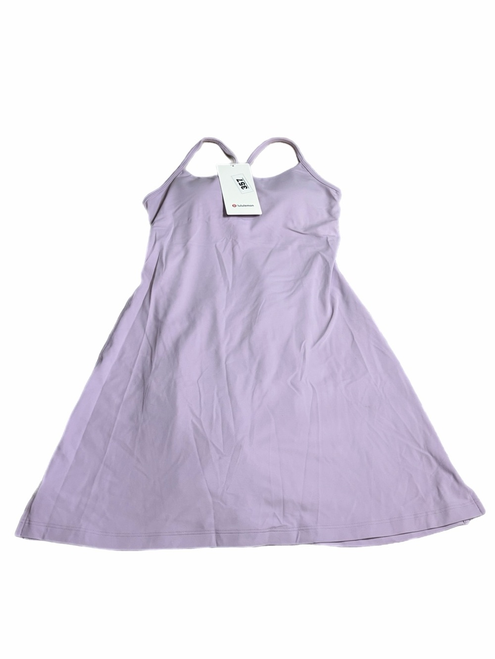 NWT Lululemon Flow Y Dress *Light Support (Lilac Play) Size S
